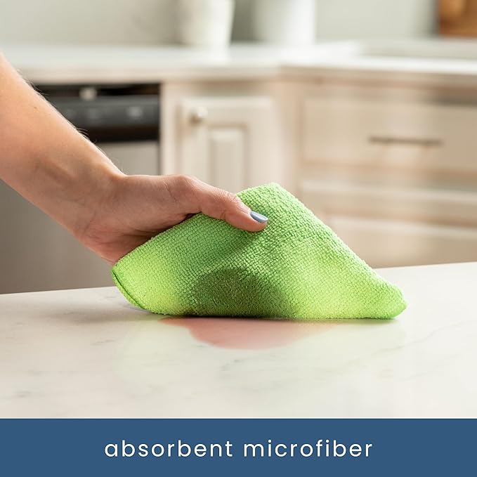 S&T INC. 50 Pack Microfiber Cleaning Cloth, Bulk Towels for Home, Reusable Microfiber Towels for Cars, Cleaning Rags, Assorted, 11.5 Inches x 11.5 Inches, 50 Count