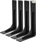 8"x 4.7" Shelf Brackets,L Shelf Brackets, Vertical Angle, Premium Alloy Metal Heavy Duty Shelf Bracket, high Strength Mounting Hardware Included, Corner Brace Joint,Pack of 4. (8 inch L+Beam)