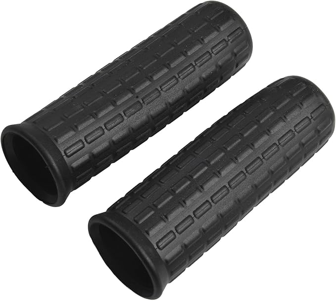 2Pcs Wheelbarrow Handle Covers 12-32mm Rubber Grip Sleeves Non Slip Garden Cart Handles Shock Absorption Black(114 x 16mm)