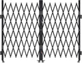 VEVOR Double Folding Security Gate, Lockable Scissor Gate with 360° Swivel Casters, Outdoor Barricade Steel Retractable Gates, for Entry Security, Garage, Warehouse & Pool, 145.67 x 63.19 in (W x H)