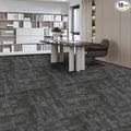 ALTRUISTIC Heavy Duty Commercial Carpet Tiles 24" x 24", 18 Pcs/72 sq ft (FlexLok tabs Included),Non-Slip Soft Square Carpet Floor Tile for Office Bedroom Living Room Kitchen Garage Gym (Grey)