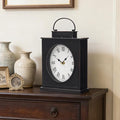 MODE HOME Vintage Mantel Clock with Distressed Finish, Antique Style Battery Operated Metal Decorative Table & Mantel Clock for Living Room Fireplace, Large Decorative Desk & Shelf Clocks for Home