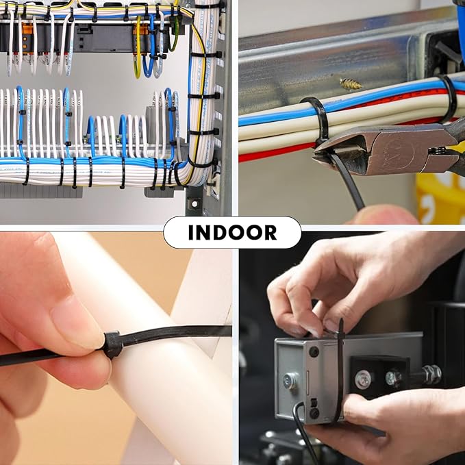 Zip Ties, KAMOTA 1500pcs 16 Inch Heavy Duty Self-Locking Nylon Zip Ties, Black Cable Ties with 50lb Tensile Strength, UV Resistant Cable Tie for Indoor and Outdoor Use