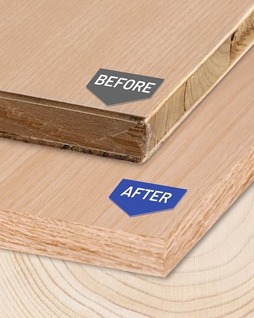 Red Oak Edge Banding 3/4 inch x 10 ft Real Wood Veneer Plywood Edge Banding Iron-on Pre-glued Veneer Edging Tape for Cabinet Repairs Furniture Restoration