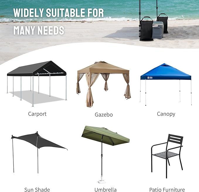 CROWN SHADES Sand Bags for Canopy Legs Sandbags for Weight-Canopy Weights, Pop Up Tent Weights Bags, Blue