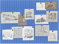Large Felt Bulletin Board 47x47 Inch, 16pcs Peel and Stick Felt Wall Tiles Modern Push Pin Board for Wall Organization