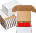 10x7x5" 25 Pack Shipping Boxes - White Corrugated Cardboard Mailing Boxes for Small Business - Flat Empty Literature Mailer Packaging Supplies