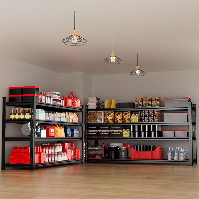 Storage Shelves 3PCS Garage Shelving Heavy Duty 2640LBS Capacity, 60"L x 24"W x 60"H Adjustable Metal Shelving Organizer Wire Rack, 4 Tier Utility Shelf Unit for Pantry Closet Warehouse Organization