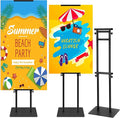Poster Stand Heavy Duty - Adjustable Pedestal Sign Stand Double-Sided Poster Stands for Display Foam Banner, Poster Board Stand Floor Standing Sign Holder Height Up to 80 Inch, Black 1Pack
