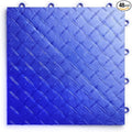 Big Floors RaceDeck Diamond Plate Design, Durable Interlocking Modular Garage Flooring Tile (Royal Blue, 48 Pack of 12 x 12" Tiles)