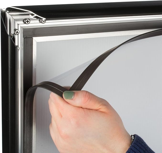 Displays2go 30 x 40 Inch Sidewalk Sign, Waterproof, Snap Frame, Spring Base, 2 Sided, Black (OWS3040B)