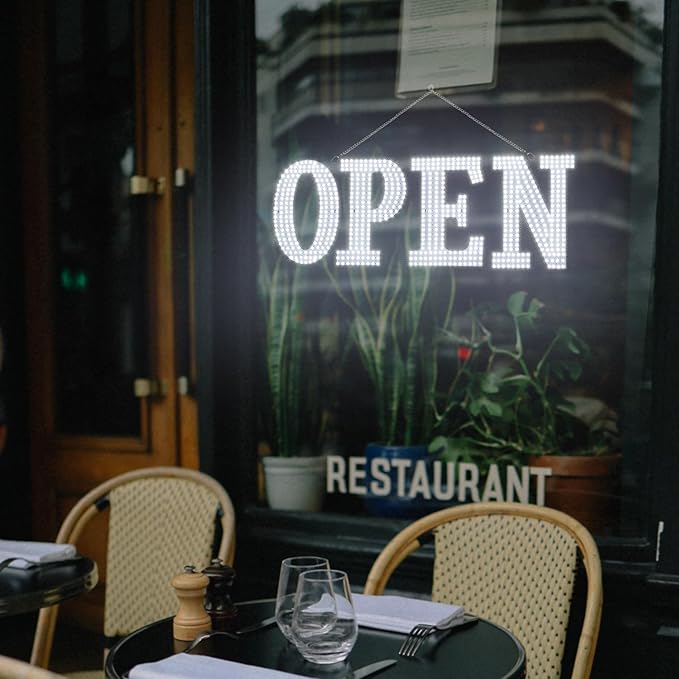 Open Signs for Business,40x14 inch Ultra Bright Open Sign Led for Window Wall Door w/Remote Control Bar Cafe Salon Barber Resturant Retail Store