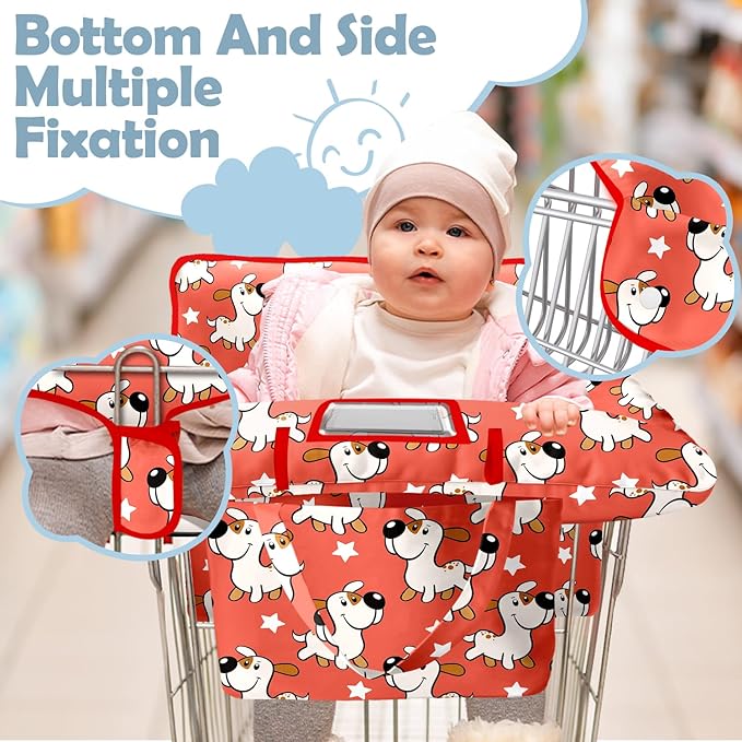 Shopping Cart Cover for Baby Girl Boy 2-in-1 High Chair Water Resistant High Chair Cover Blue Sailboat Gender Neutral Cart Cover for Babies Padded Grocery Cart Cover for Baby