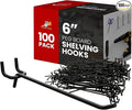 FactorDuty 6" Length Steel Black PEG Board Pegboard Shelving Hooks Wholesale Lot 20 lbs PEG Hooks Organizer Tools for Craft Storage, Garage, Kitchen, Tools and More