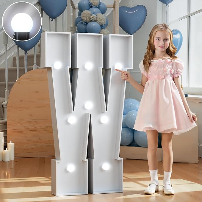 Marquee Letters 3 Feet Tall Large Light Up Letters Decorations Wedding Engagement Proposal White Party Decorations Marry Me Sign Big Cardboard Backdrop W