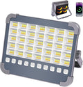 100W LED Rechargeable Work Light, 6000mAh Portable Solar Floodlight with 5 Light Modes, 10,000 Lumens Security Lights, IP66 Waterproof for Camping, Power Outages, Emergency, Hiking, Car Repairing
