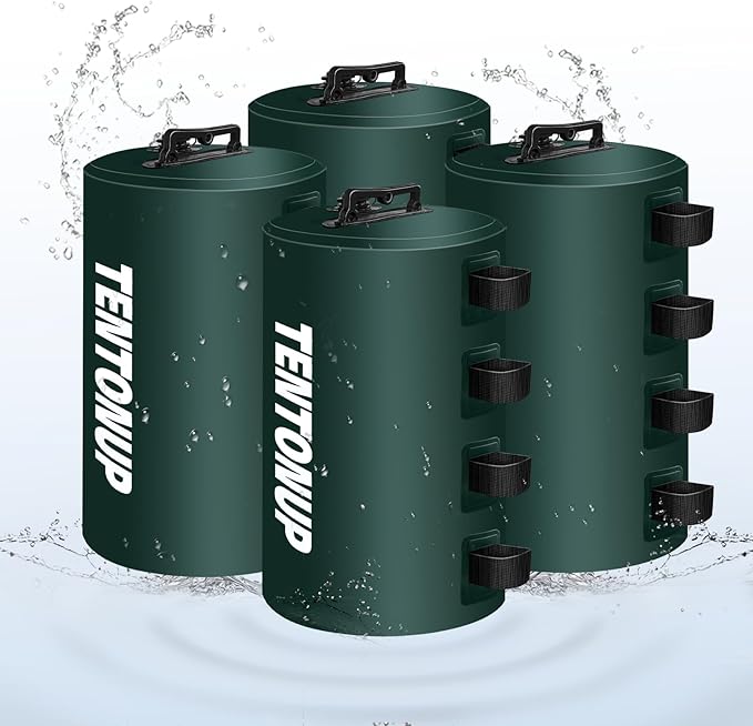 Canopy Water Weight Bags, 220 LBS Heavy Duty Canopy Weights Set of 4, Tent & Gazebo Leg Weights for Pop Up Canopy, Carport, Outdoor Event, Green