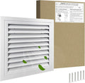 20"*20" Gable Vent,Aluminum Alloy Wall Vent Shed Vents,with Removable Strainer and 180 Degree Opening Angle.Ideal for Attic,Shed,Garage,Play House,Coop.[Inside Dimensions:17.7"w X 17.7"h]-White 1 Pack