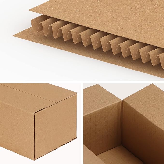 EdenseeLake 40 Pack 6x6x4 inches Shipping Boxes Small Cardboard Boxes for Packing, Moving, Mailing, Brown