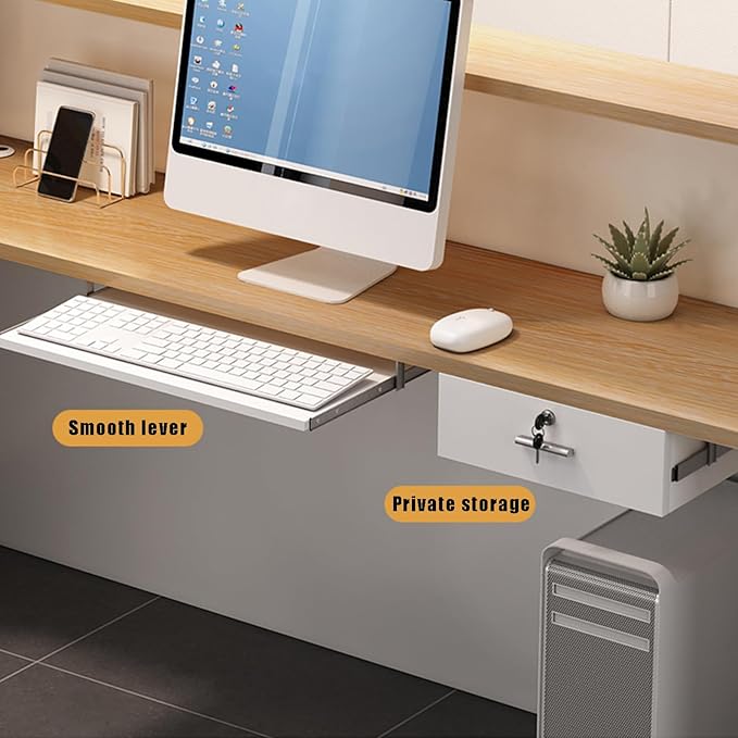 Reception Desk, Checkout Counter, Reception Counter Desk, eception Counter Desk with Adjustable Shelf & Lockable Drawers, for Clothing Store, Company Front Desk, Coffee Shop