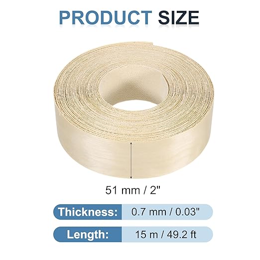 PATIKIL Birch Edge Banding, 2 in x 49.2 ft Wood Veneer Tape, Pre-glued Flexible