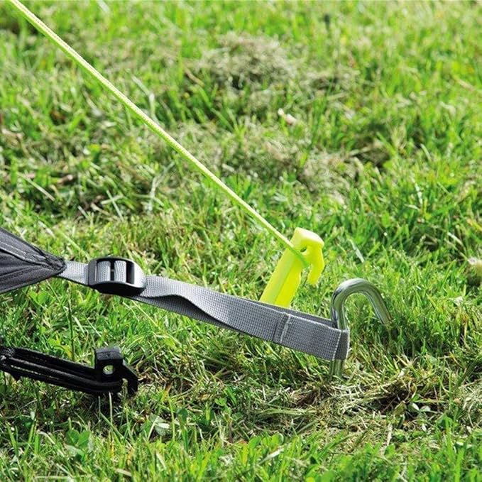 Metal Tent Stakes Heavy Duty 9 Inch, 40 Pack Anti-Rust Galvanized Steel Ground Anchors Camping Tarp Stakes for Inflatables Outdoor Decorations