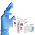 Basic Medical Synmax Vinyl Exam Gloves - Latex-Free & Powder-Free - X-Large, BMPF-3004 Blue 2 Boxes of 100