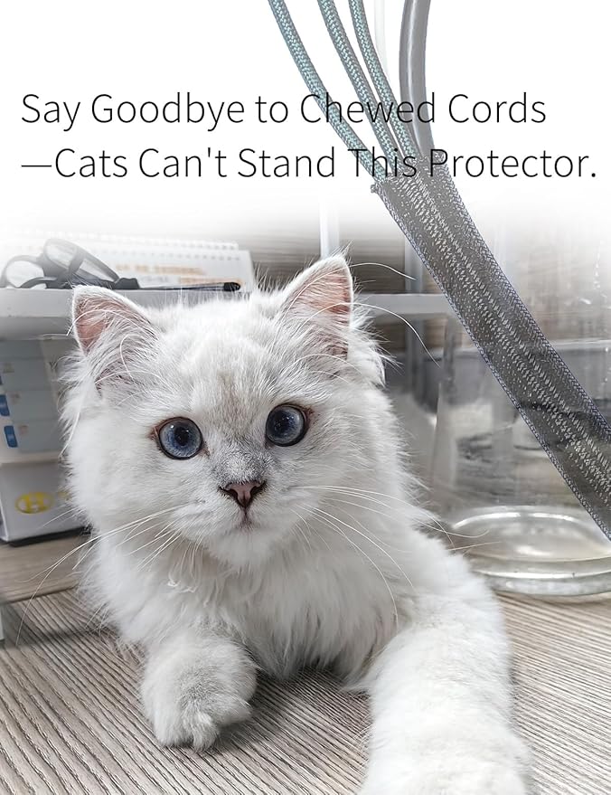 Cable Management Split Wire Loom Sleeve - Cord Hider & Protector for Desk, Pet Chew Proof, Wire Cover Organizer, Flexible Tube for Wires and Cables (1 Inch 25FT, Black)