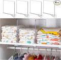Yieach 4 Pack Clear Acrylic Shelf Divider for Closet Organization - 9.2″ Tall Closet Dividers for Wood Shelves,Cupboard,Vertical Shelf Separators in Closet for T-Shirt,Purse,Handbag,Sweater Organizer