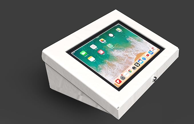 TABcare Easy Wall Mount Security Tablet Kiosk for Samsung Galaxy TAB S7/S8/S9/S11 11" Designed for Integration of USB Hub, Printer, CC Reader & All Your Peripherals (White)
