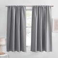 PONY DANCE Room Darkening Curtains for Girls Room - Nursery Essential Thermal Insulated Solid Rod Pocket Top Drapes (Silver Grey, 2 Pair, 52 x 54 Inch)