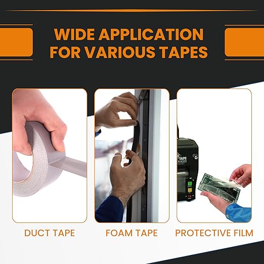 START International TDA080 Electric Heavy Duty Tape Dispenser – Pressure Sensitive Tape Cutting Machine Dispenses & Cuts Tape from 0.25" to 3.15" Wide - Adjustable Cut Lengths, Metal Build