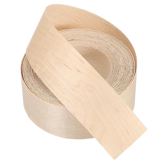 PATIKIL Maple Edge Banding, 2 in x 25 ft Wood Veneer Tape, Pre-glued Flexible