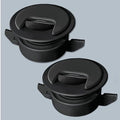 2PK Black Patented: Only Cable, Wire, Cord Management Tool-Free Self-Securing/Locking Grommet and with Cap Slider, for Walls, Ceilings, Desks - Used for All Surfaces 3/8" to 1" Thick. Made in USA