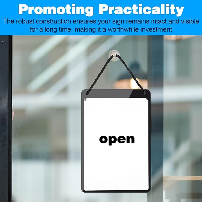 6 Pcs Business Retail Hanging Sign Holder 8.3 x 5.8 Inch Plastic Advertising Signage Sign Holder Craftsman's Stall Clear Poster Frame for Store Supermarket Exhibition Mall Restaurant Display