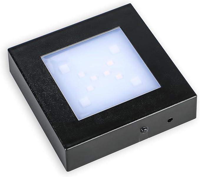 ZEERSHEE 3.1*0.7in LED Light Display Base for Crystal 3D Glass Art 7 Lighting Mode Color Change Square Stand Base Plate Flat
