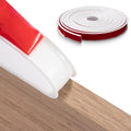 U-Shape Edge Banding, 9.8 ft TPE Self Adhesive Veneer Edging Trim Flexible Edge Protector, Furniture Edge Strip for Countertop Table Cabinets Shelves Restoration (White, 3m×18mm)
