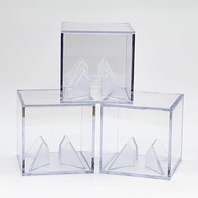 Baseball & Golf Ball Display Case Acrylic Cube Square Clear Memorabilia Display & Storage Sports Official Baseball Accessories (Golf Ball Case, Standard)