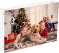 NIUBEE 4x6 Acrylic Picture Frame, Photo Frame 20% Thicker Block,Clear Frameless Acrylic Frames Double Sided,Magnetic frames for Desktop Display