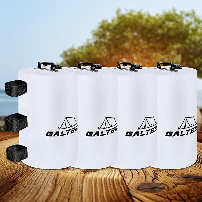 Canopy Water Weight Bag,88 LBS Water Tent Weights Set of 4 Leg Weights for Pop Up Canopy,Canopies,Tent,Gazebo,White