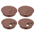 PATIKIL 3 Inch Desk Grommet, 4Pcs Cable Grommet Wire Management Cable Hole Cover Cord Organizer for Office Home Table Countertop, Brown