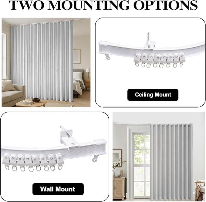 Faux Linen Semi Sheer Room Divider Curtain with Ceiling Track, Extra Wide 1 Panel Light Filtering Privacy Curtain for Patio Sliding Glass Door or Room Divider, Living Room, Bedroom, Natural, W100xL84