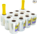 " 12-Pack " Mini Stretch Wrap Roll with Handle | 5 inch x 1000ft x 12 pcs | Shrink Wrap Roll | Stretch Wrap for Moving | Plastic Wrap for Moving | Stretch Film Wrap for Moving | 5 inch Stretch Wrap |