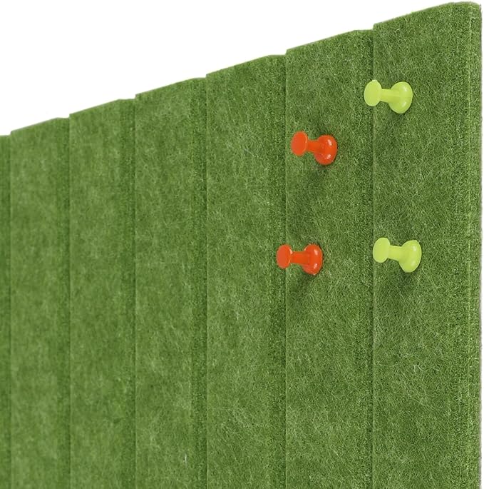 Large Felt Bulletin Board 47x47 Inch, 16pcs Peel and Stick Felt Wall Tiles Modern Push Pin Board for Wall Organization