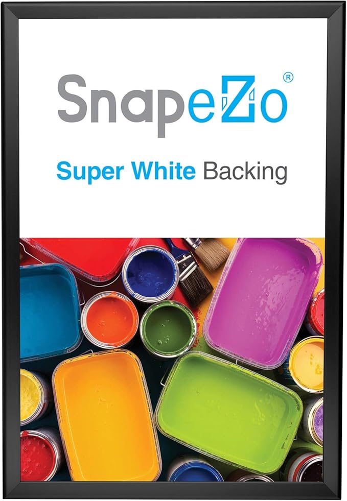 SnapeZo Poster Frame 20x30, Black, 1.25 Inch Aluminum Profile, Front-Loading Snap Frame, Wall Mounting, Professional Series