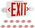 Gruenlich LED Exit Sign Combo with Emergency Lights, Adjustable Heads, Battery Backup, UL 924 Qualified, AC 120-277V, Commercial Emergency Exit Light for Business- 12 Pack