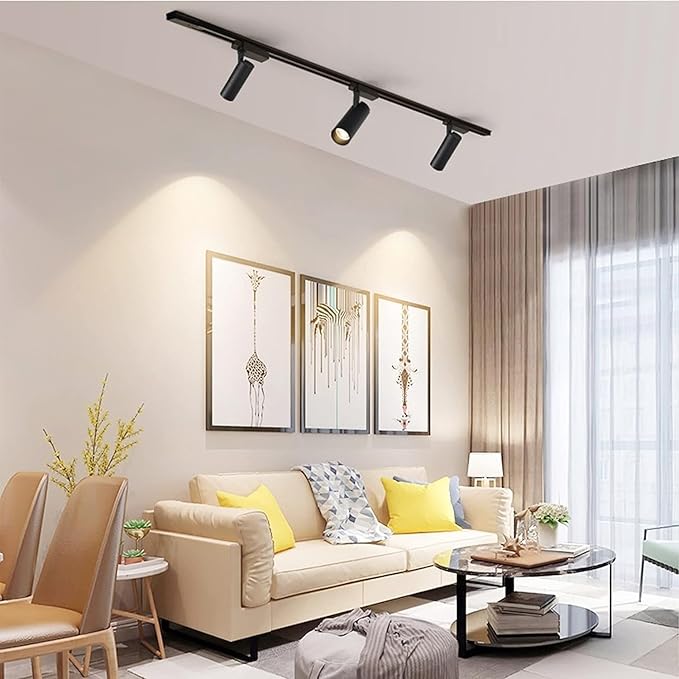Brightened H Type Track Lighting Heads, 6PCS 6000K Cool White 20W 2400lm for Accent Lighting, Dimmable LED Track Lighting Ceiling Spotlight Fixture