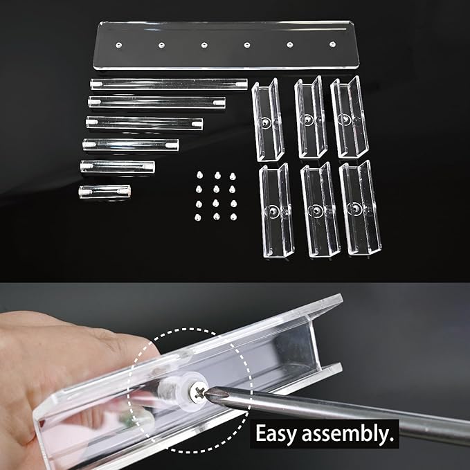 MOOCA 6 Tier Premium Acrylic Eyeglass Holder Stand, Sunglasses Orgaznizer, Sunglass Holder, Eyeglass Display, Eyewear Rack, Glass Display