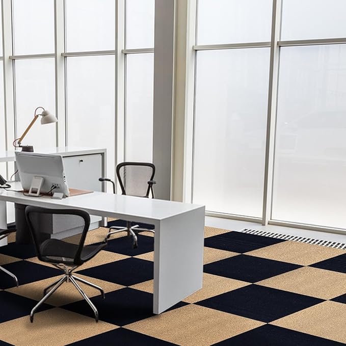 Peel and Stick Carpet Squares 24" x 24", Self Adhesive Non-Slip Carpet Tiles, Peel and Stick Soft Padded Carpet Tiles for Kitchen Bedrooms Indoor Outdoor(20 Tiles/80 sq ft)