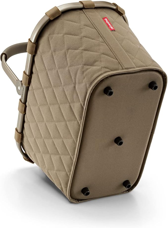 reisenthel carrybag frame rhombus olive - Sturdy shopping basket with plenty of storage space and practical inner pocket - Elegant and water-repellent design